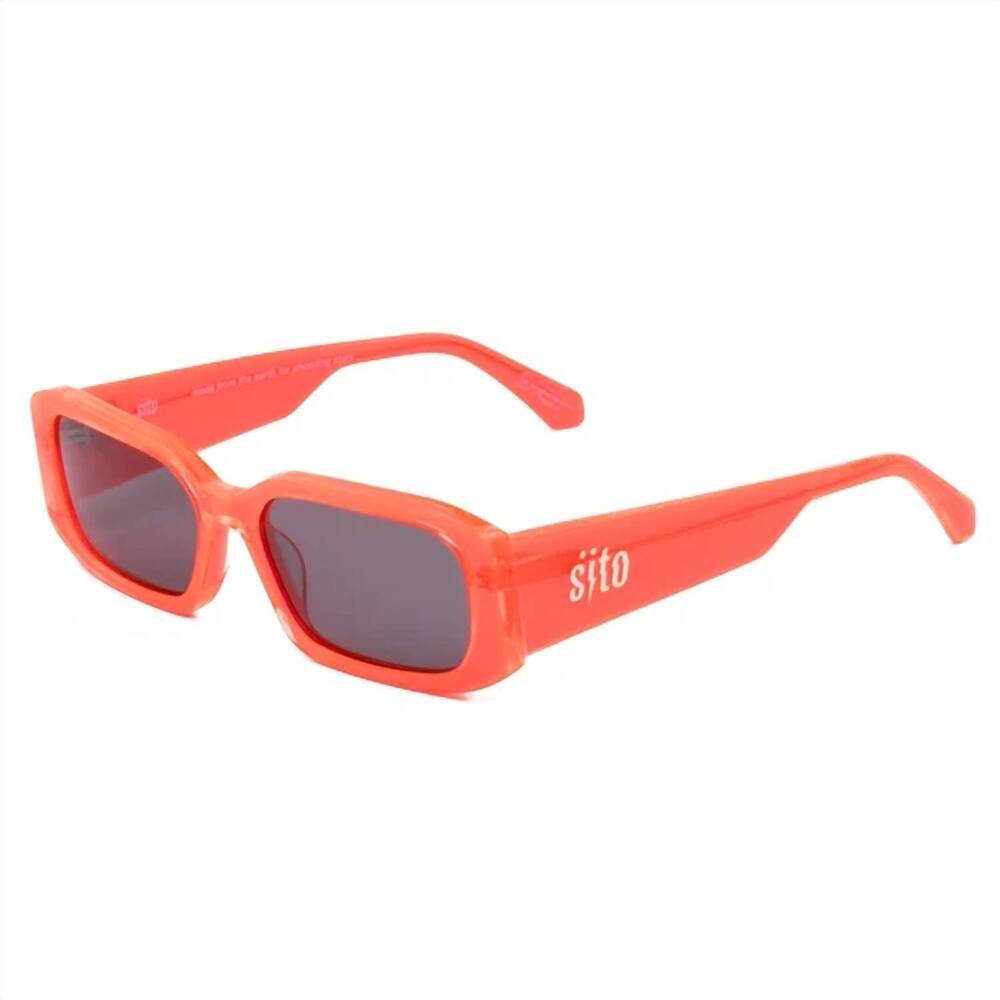 NEW SITO women's electro vision sunglasses in neon orange/iron grey polar